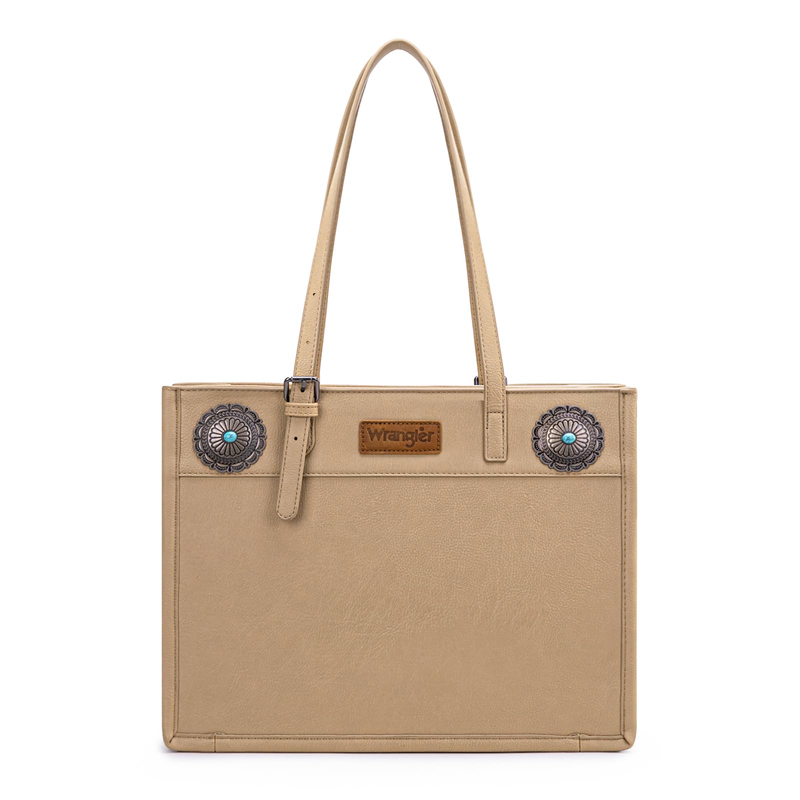 Wrangler Large Tote Bag for Women Elegant Western Shoulder Bag with Stone Concho