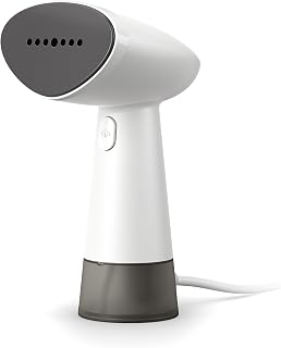 Philips Handheld Garment Steamer 1000 Series, Ready in Seconds, White | Compact 85ml tank – handheld clothes steamer, heat-resistant glove, smooths everyday wrinkles (STH1010/10)