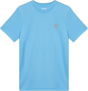 Runhit Boys Rash Guard Short Sleeve Swim Shirt Kids UPF 50+ Quick Dry Rashguard Sun Protection Water T-Shirt 2T to Youth