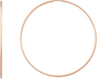 HUNTER & TROVE 925 Sterling Silver or 14K Gold Fill (Yellow or Rose) Infinity Endless Hoop Earrings, 27mm - 50mm sizes
