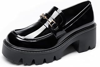 DREAM PAIRS Womens Platform Chunky Loafers Casual Shoes