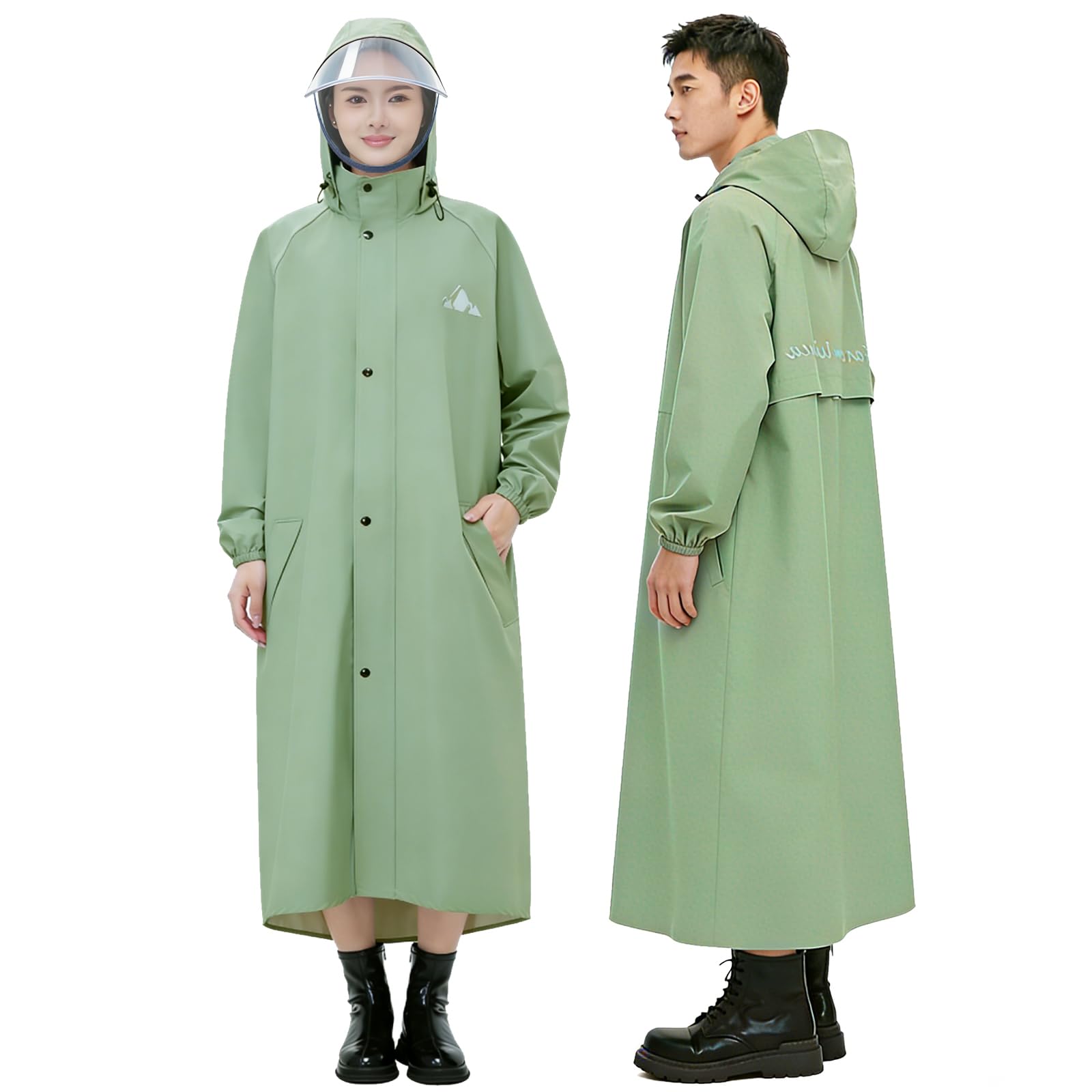 Haikawi Raincoat, For Bicycles, Unisex, Breathable Mesh, Double Transparent Rain