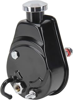 Tuff Stuff Power Steering Pump, Saginaw, 3 gpm, 1200 psi, Steel, Black Powder Coat, Universal, Each