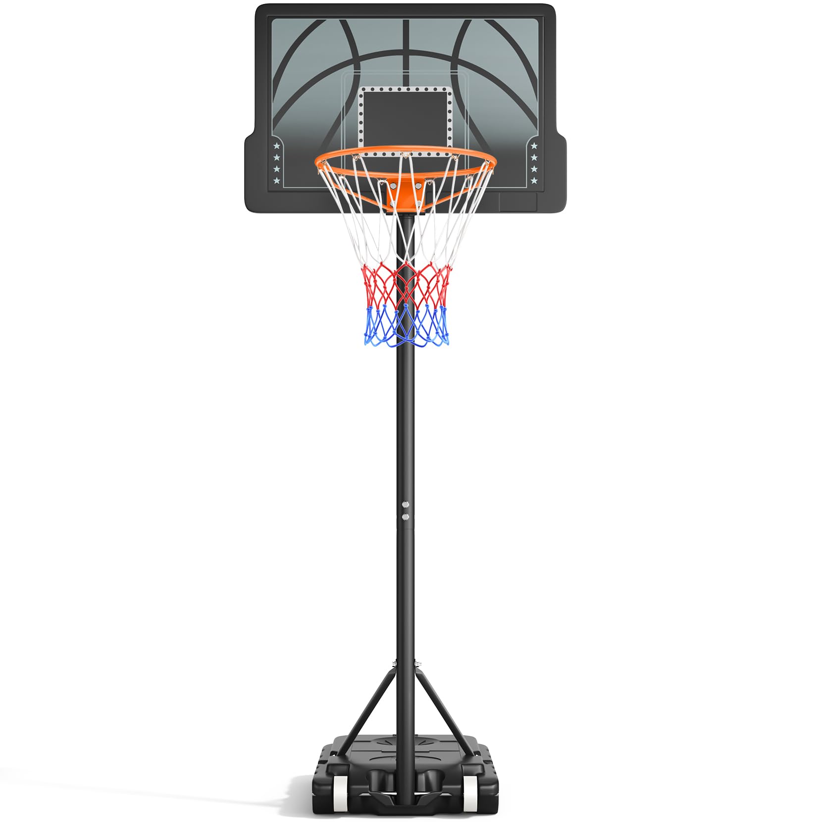 Basketball Hoop Outdoor, Yohood Basketball Hoop and Stand Portable Adjustable He