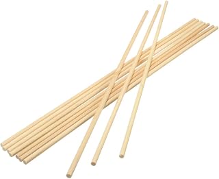 Perfect Stix 25PCS Bamboo Dowel Rods - 1/4 x 12 Inch & 4 Inch (Bonus Pack) - Great for Craft & Wedding Cake Dowels