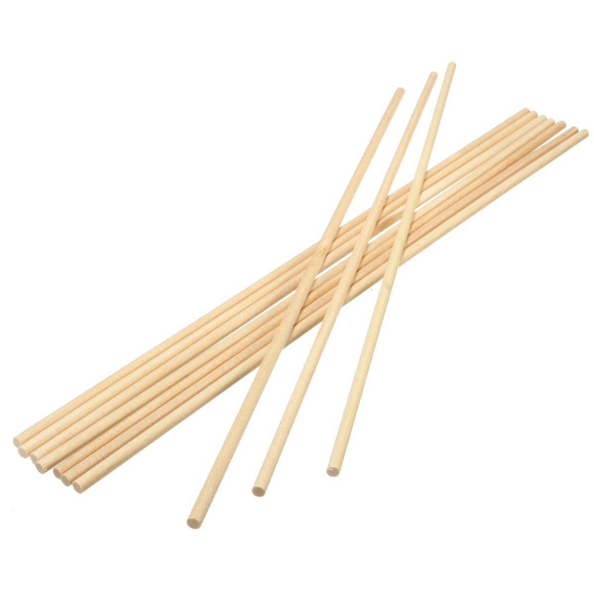 Perfect Stix 25PCS Bamboo Dowel Rods - 1/4 x 12 Inch & 4 Inch (Bonus Pack) - Gre
