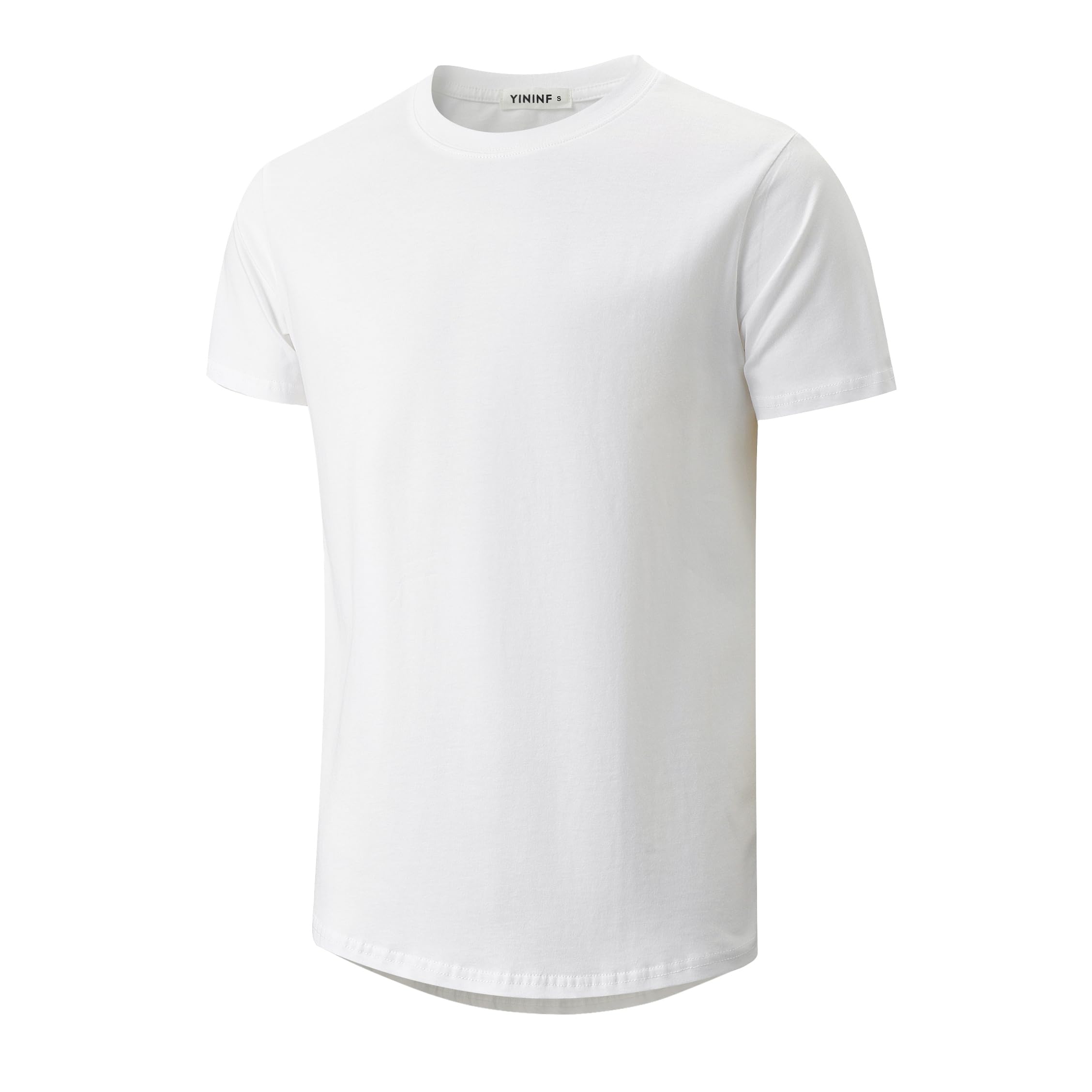 YININF Men's T-Shirts Hipster Short Sleeve Solid Color Crew Neck Cotton Soft Fit