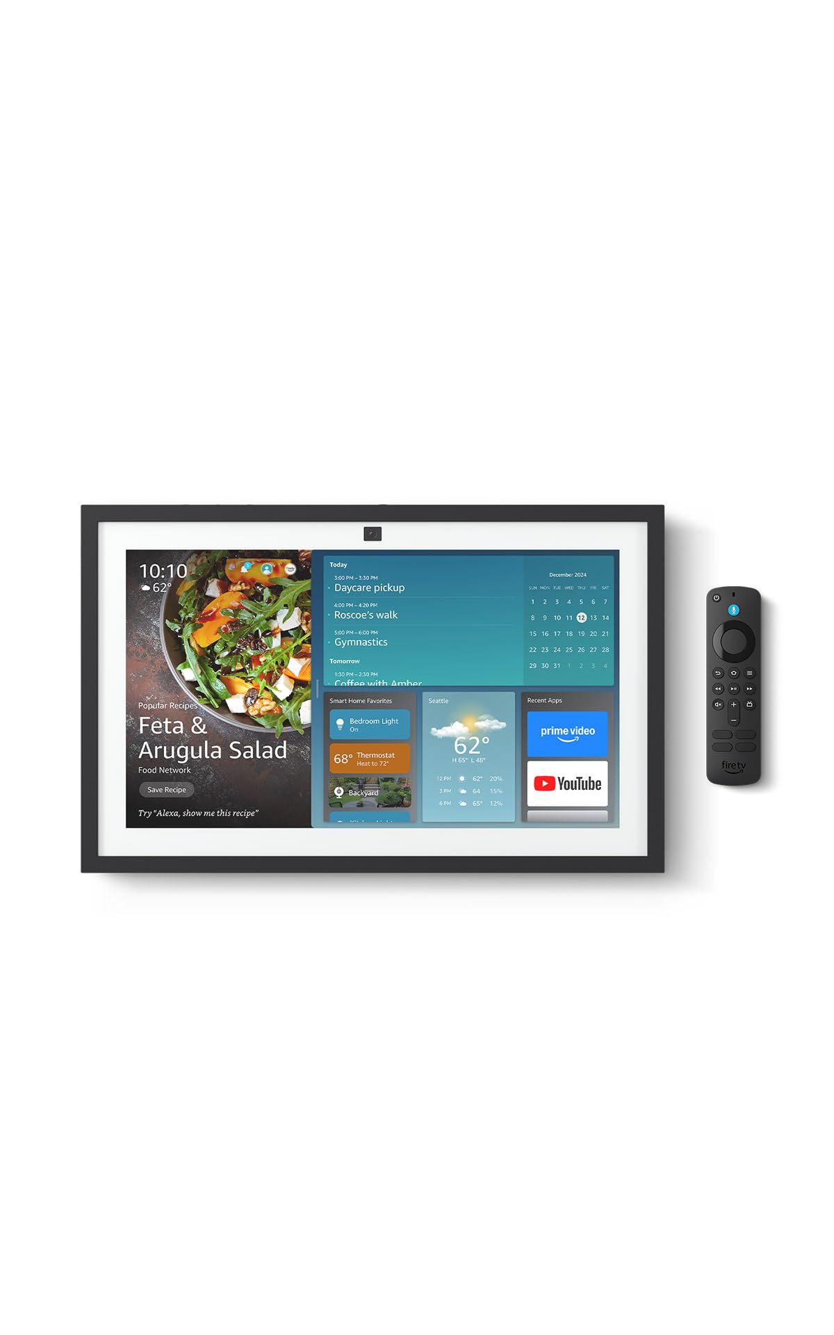 Amazon Echo Show 15 (newest model), Full HD 15.6" kitchen hub for home organizat