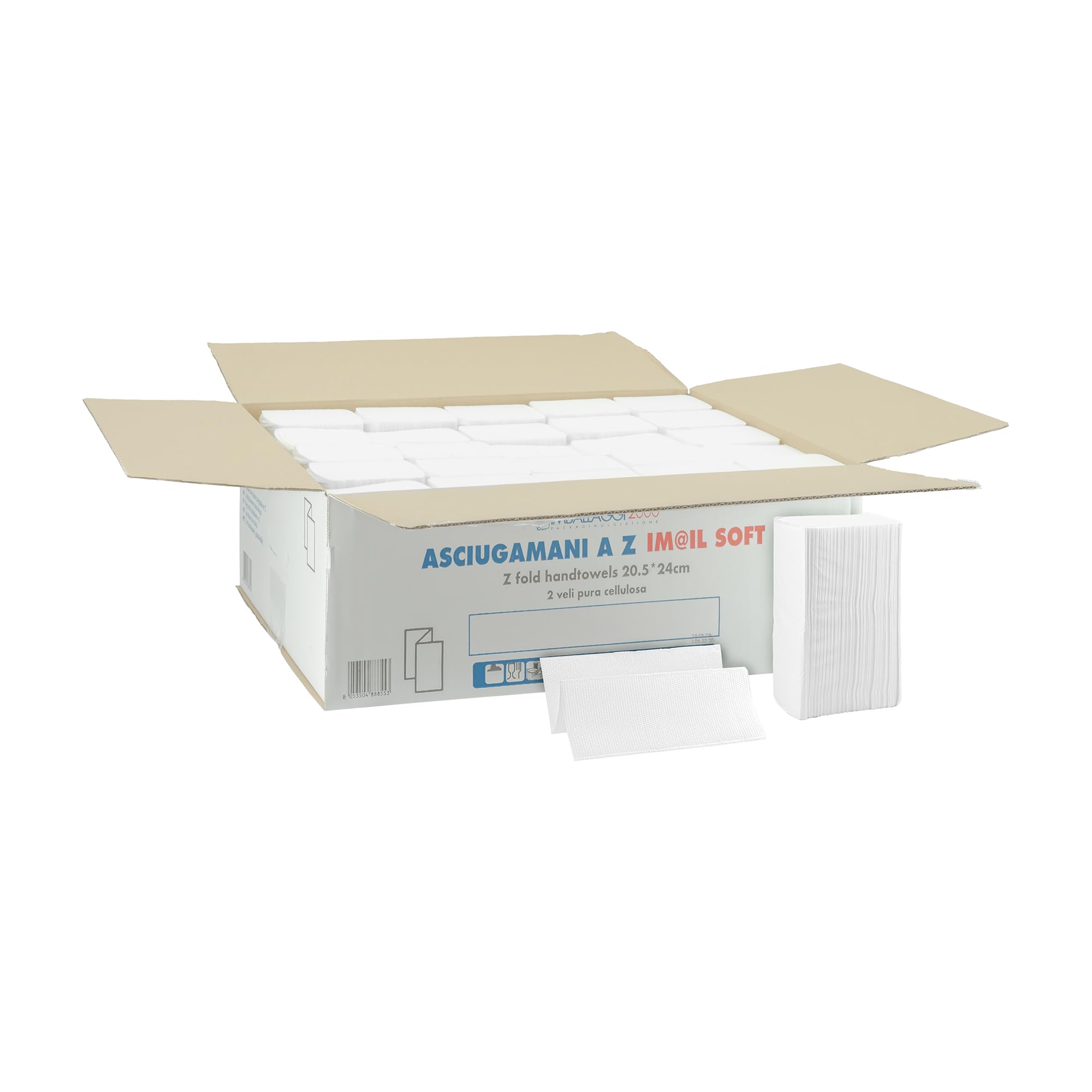 Packaging 2000 – Disposable Paper Towels – Z Folded Towels for Dispenser – 1 Box