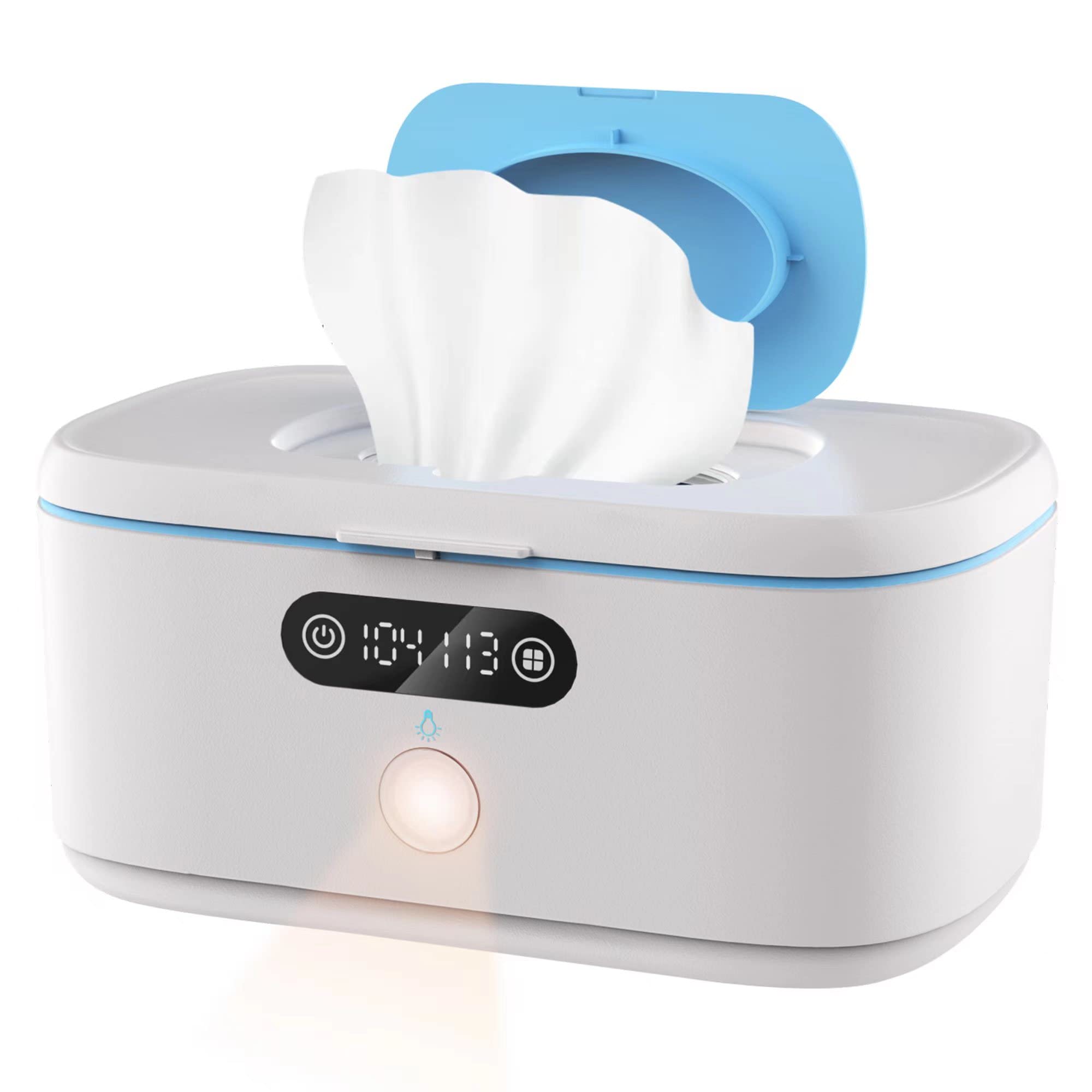 Bellababy Wipe Warmer with Night Light for Diaper Changes, with Car Charger for 