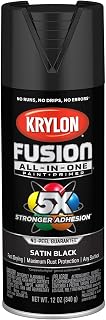 Krylon Fusion All-In-One Adhesive Spray Paint for Indoor/Outdoor Use, 12 oz, Black