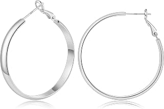 Gacimy Gold Hoop Earrings for Women with 925 Sterling Silver Post