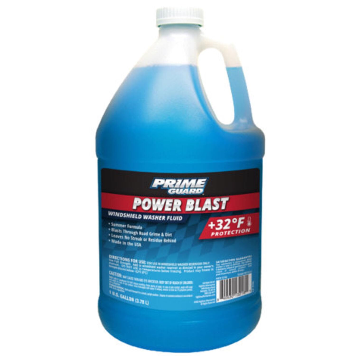 Prime Guard +32°F Power Blast Blue Windshield Washer Fluid | 1 Gallon | Streak-F
