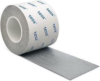 Dpm Tapes - Mosquito Net Repair Tape with Taut Adhesive - Grey Glass Fibre Mesh - Cut to Size - Water and Weather Resistant - 50 mm x 5 m