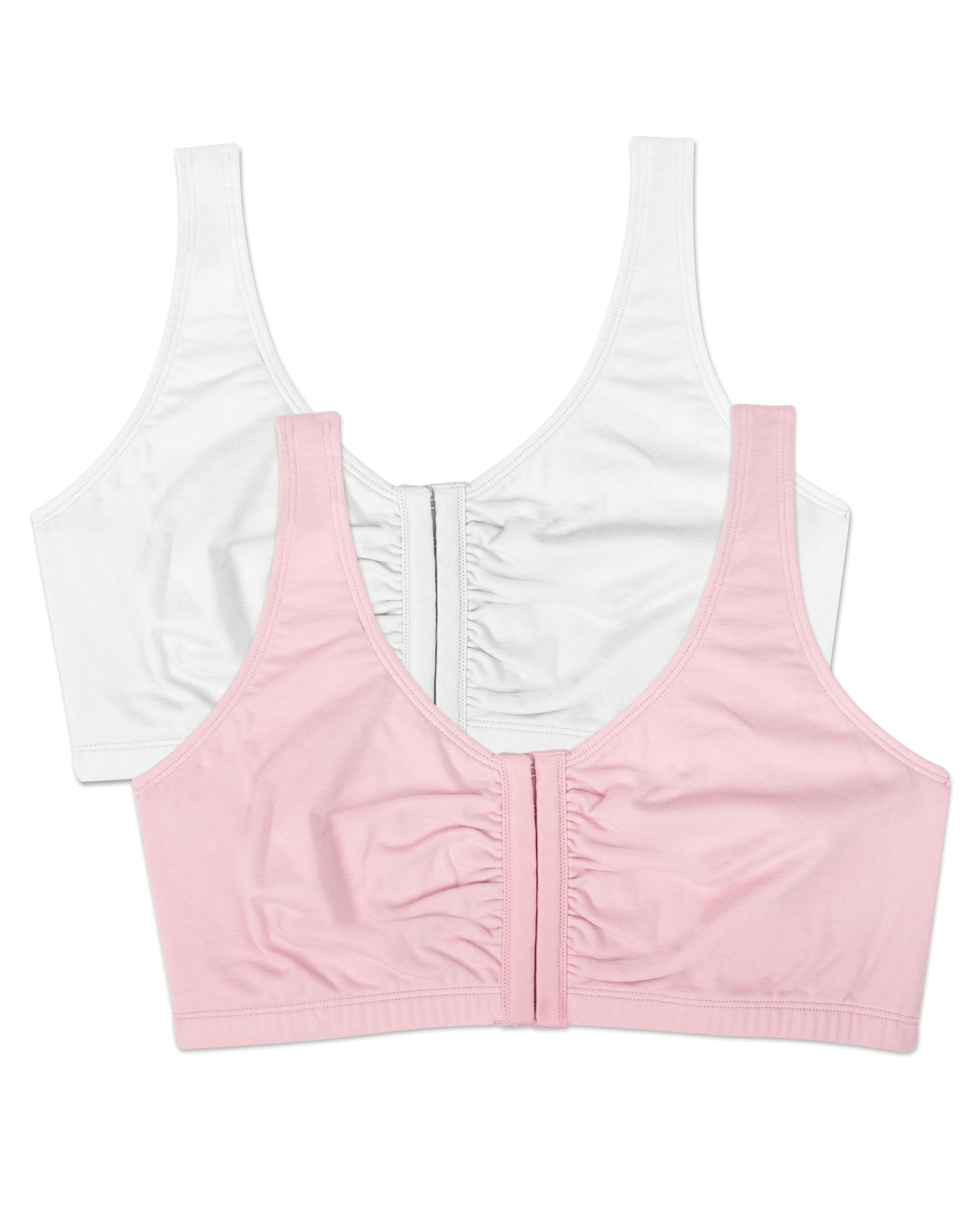 Fruit of the Loom Women's Multi-Pack Front Close Sports Bra