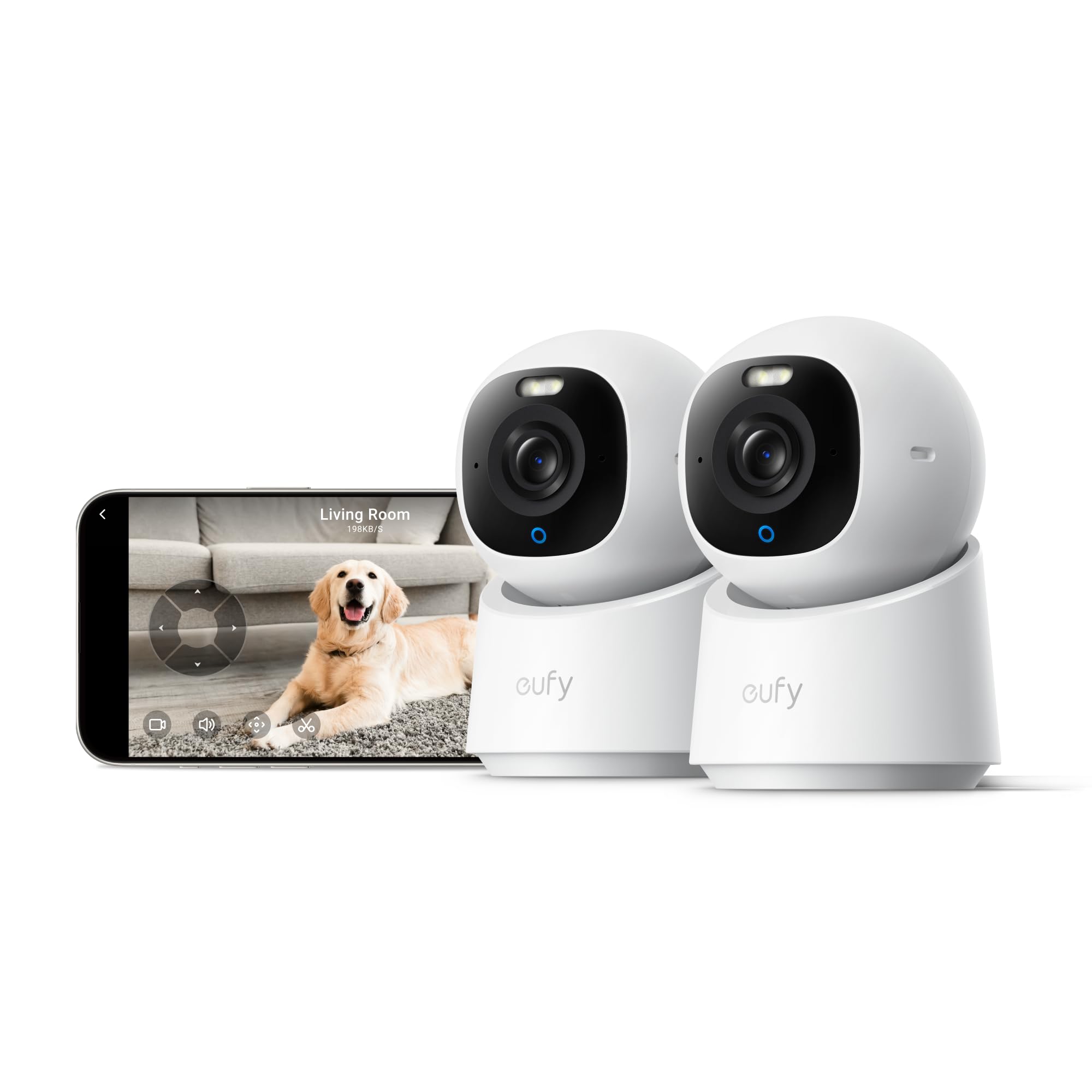eufy Security 4K Indoor Camera E30, No Subscription, Pan and Tilt | AI Tracking,