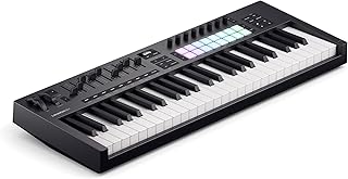 Novation Launchkey 49 [MK4] – 49 key Semi-Weighted, USB, MIDI Keyboard Controller with DAW Integration. Chord & Scale Modes, 8 Drum Pads, & Arpeggiator — Includes Software Bundle for Music Production