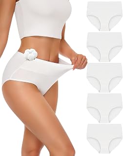 SIMIYA Cotton Underwear Women, High Waisted Knickers for Women Multipack