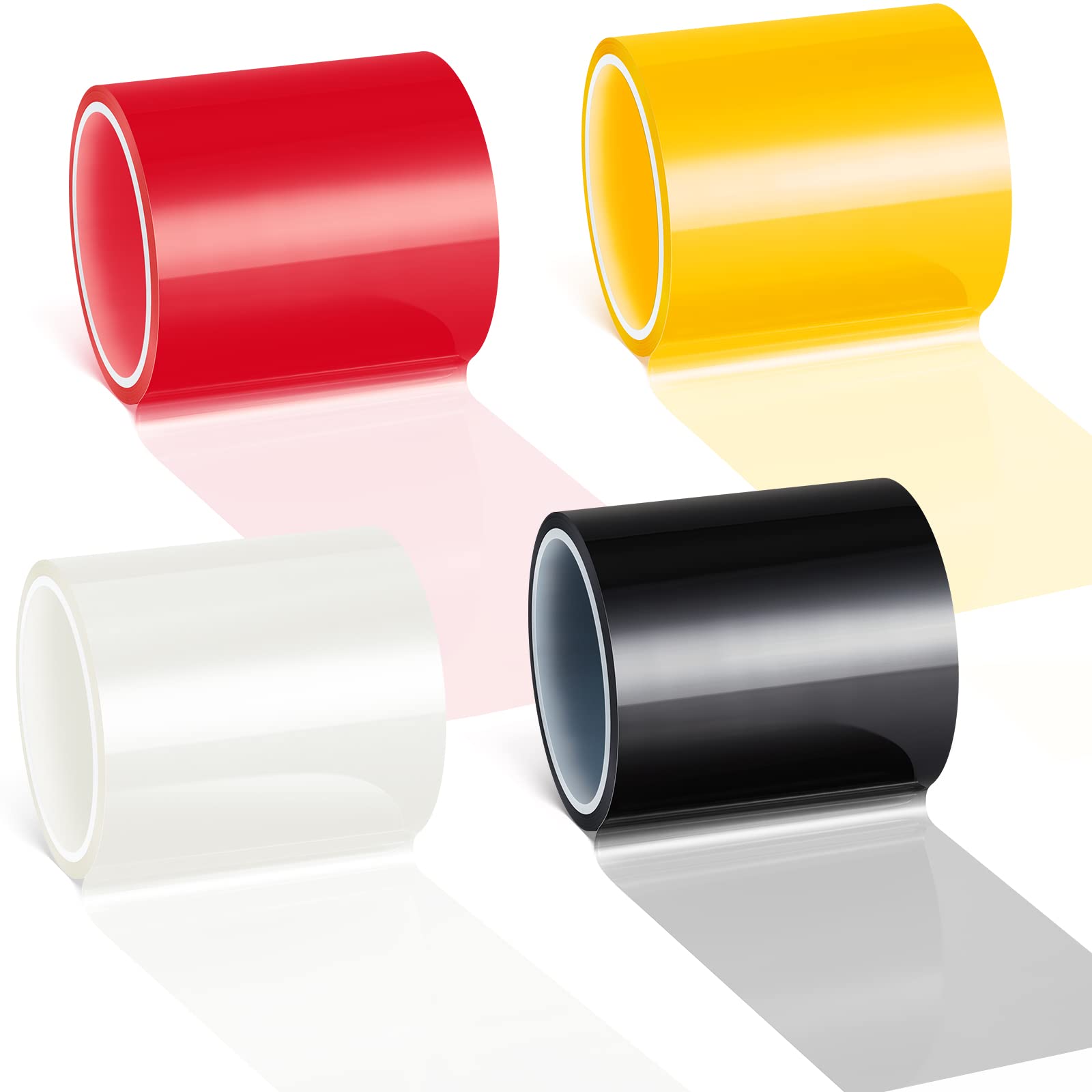 Patelai 4 Rolls Tail Light Tape 16.4 Ft X 2 Inches, Multicolor | Self Adhesive R