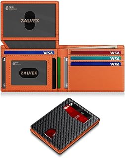 Wallet for Men Slim RFID Blocking Leather Credit Card Holder Wallet for 14 Cards, Bifold Minimalist Thin Wallet with 2 ID Windows & Cash Slot, Front Pockt Carteras Para Hombres, Birthday Gifts for Men