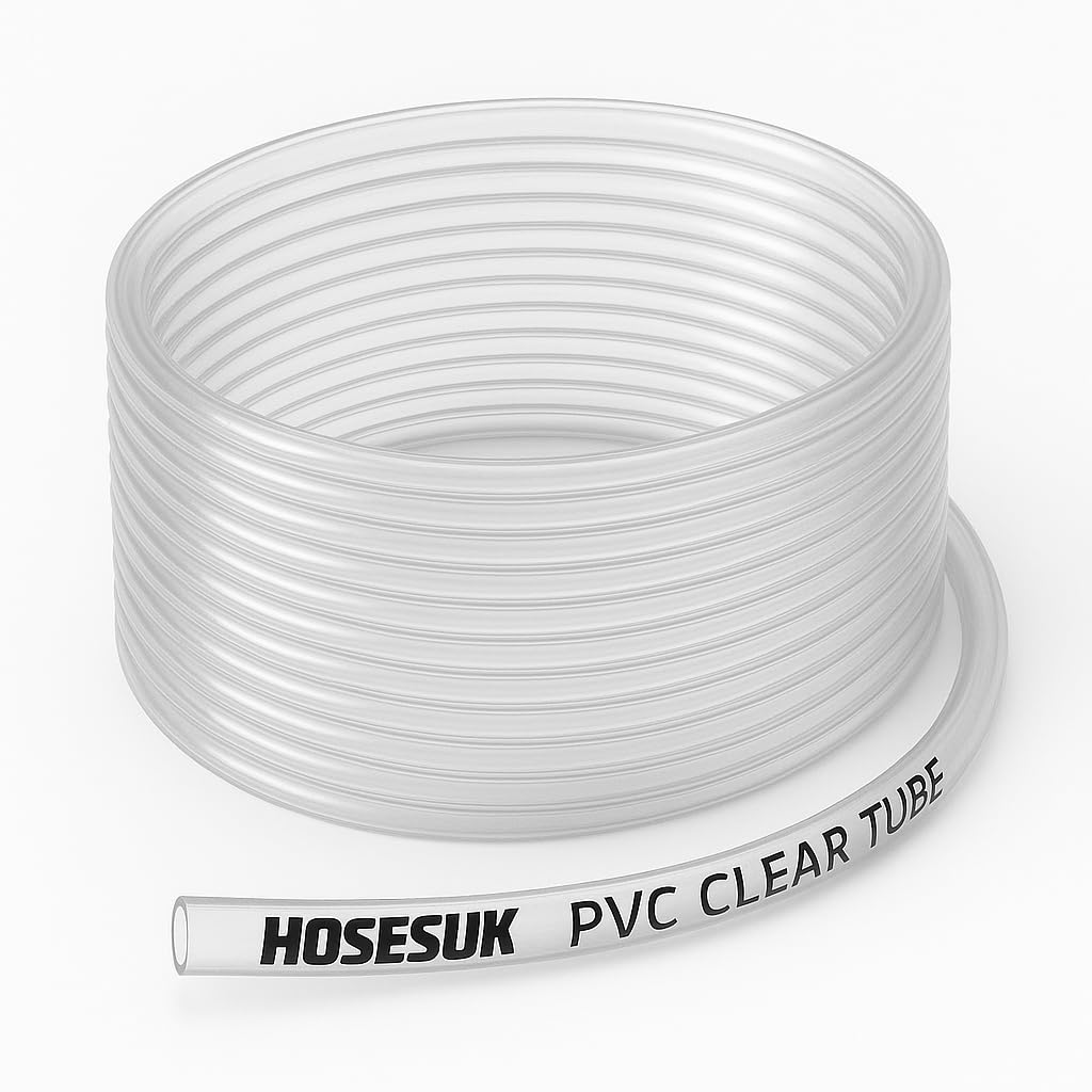 19mm x 22.5mm Transparent Tube PVC Clear Hose, Flexible Vinyl Tubing, Food Grade
