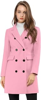 Allegra K Coat Basic Coat Women