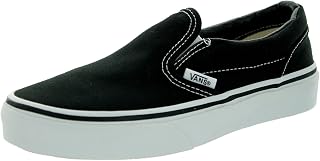 Vans K Classic Slip-on, Unisex Children's Fashion Trainers, Black True White, 35 EU