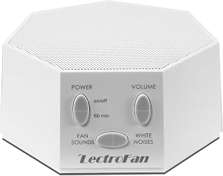 LectroFan High Fidelity White Noise Machine with 20 Unique Non-Looping Fan and White Noise Sounds and Sleep Timer - Classic White (Renewed)