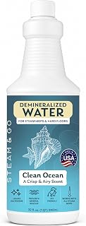 Steam & Go Demineralized Water for Steam Mop – Clean Ocean Scent, 32 oz (Pack of 1) | Scented Floor Cleaner Solution, Ready-to-Use, Compatible with Any Steam Cleaner
