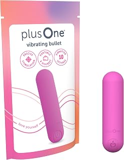 plusOne Bullet Vibrator for Women - Silicone Mini Vibrator, Pink Mini | Sex Toy Personal Massager with 10 vibration settings, Fully Waterproof, USB Rechargeable