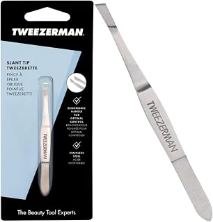 Tweezerman Slanted Tweezerette, Stainless Steel Tweezers (Pack of 1)