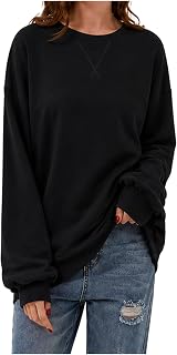 DUOEASE Y2K Women's Oversized Sweatshirt Elegant Striped Long Sleeve Top