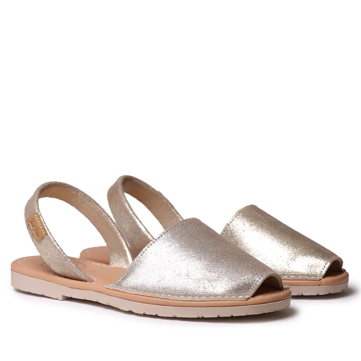 TONI PONS Mao - Abarca for Women in Leather., champagne, 37 EU