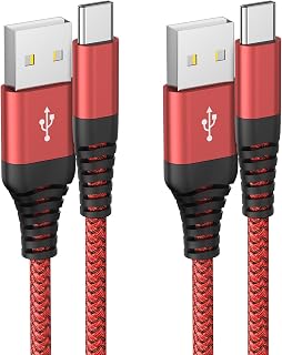 USB C Charger Cable,2Pack 6FT/1.8M USB A to USB C Cable Fast Charging Compatible with Samsung Galaxy S22 S21 S20 Note 10 9 8,HTC,LG,Google Pixel etc