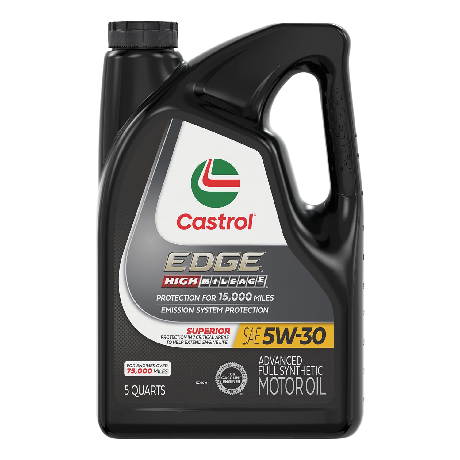 Castrol EDGE High Mileage 5W-30 Advanced Full Synthetic Motor Oil, 5 Quarts