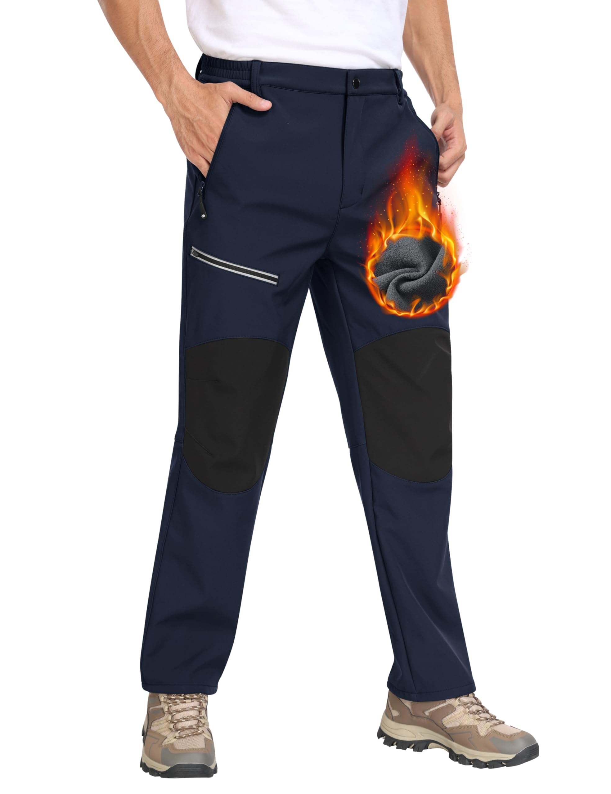 MoFiz Men's Softshell Hiking Trousers Ski Trekking Mountain Winter Windproof Wat