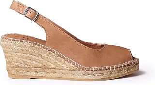 TONI PONS CROACIA - Women's Peep Toe Style Wedge Espadrille in Leather.