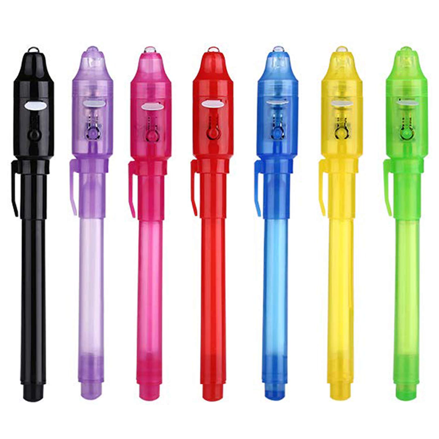 DxJ Invisible Ink Pens with UV Light for Kids Party Favors﻿,7 Magic Spy Pen | Wa