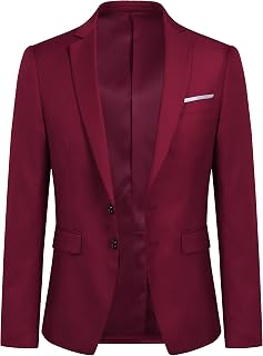 YOUTHUP Men's Blazers Slim Fit Elegant American Formal Suit Jacket for Men