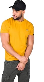 ALPHA INDUSTRIES Men's Basic T Small Logo Neon Print T-Shirt for Men T-Shirt (Pack of 1)