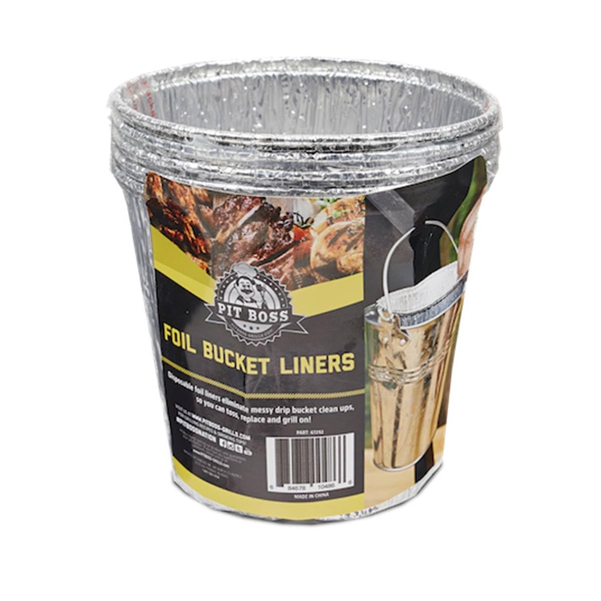 Pit Boss 6-Pack Foil Bucket Liners - International 40201
