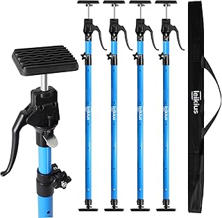 Leikius 4PK Cabinet Jacks for Installing Cabinets,49.2 to 114.2",Premium Dust Barrier Pole,Heavy Duty Zipwall Poles, Third Hand Support Pole,Telescopic Quick Support Rod for Zipwall