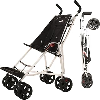 MobiQuip XL Special Needs Pushchair/Disability Buggy, Black - Up to 50kg | Disability Pushchair for Older Children, Foldable, Lightweight Aluminium Frame, Adjustable Footplate, 5-Point Harness