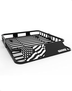 GarveeLife 46" x 36" Universal Roof Rack Cargo Carrier Basket, 200 Lbs Capacity Rooftop Cargo Rack, Car Top Luggage Holder Basket Heavy Duty for SUVs, Trucks, Vehicles