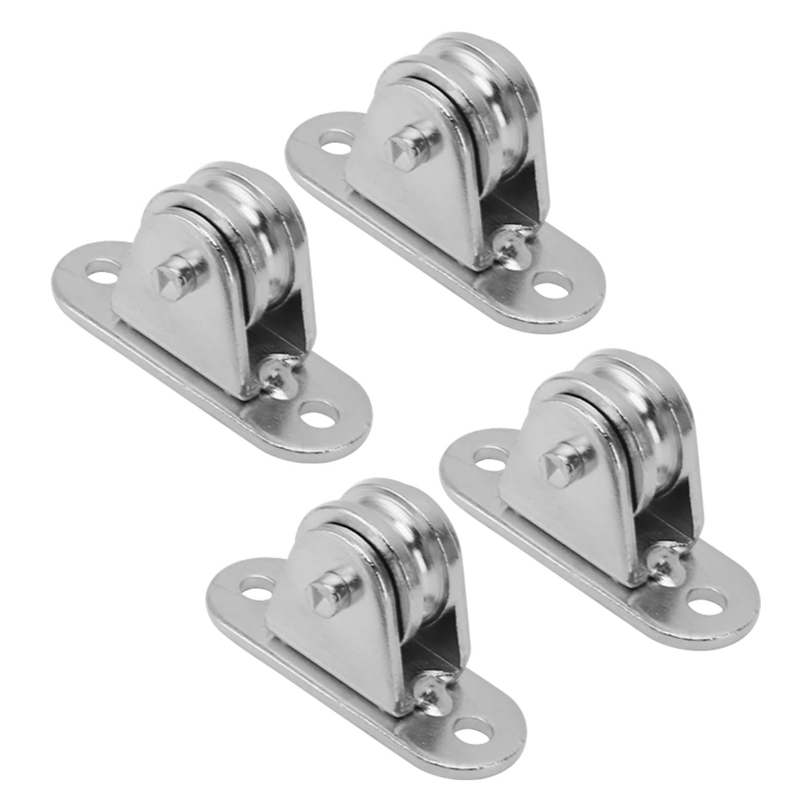 Generic 4 Pack Small Fixed Pulley Stainless Steel Pulley with 176 lbs Load Capac