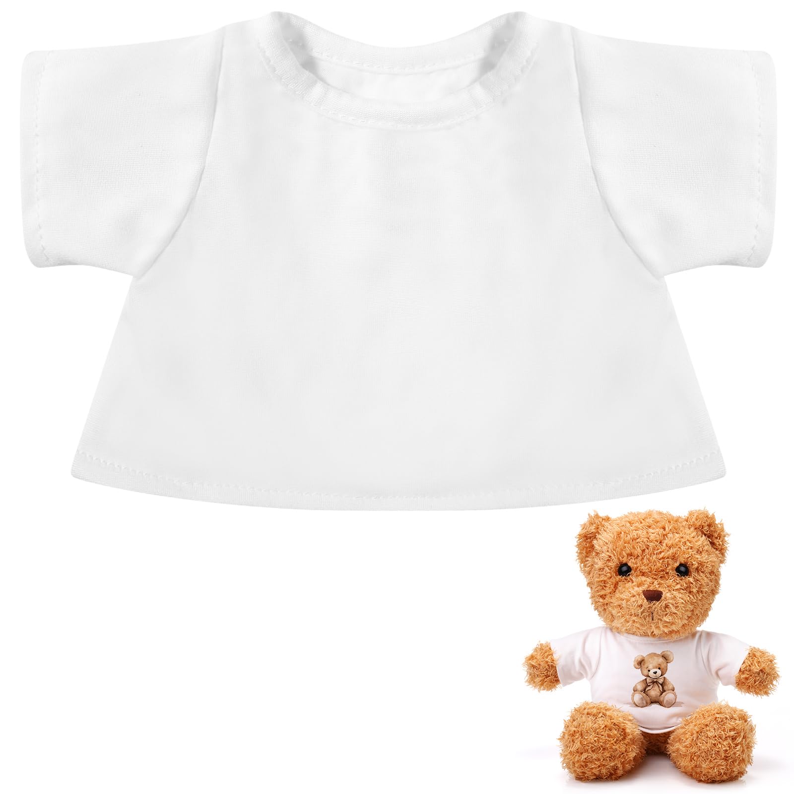 Litherr S Sublimation Stuffed Bear Clothes Shirt Fit 8-12 Inch Plush Animal Tiny