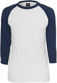 Urban Classics Contrast 3/4 Sleeve Raglan Tee Men's Long-Sleeved Shirt Charcoal/Black Basics, Streetwear
