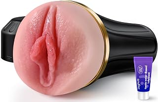 EINSEO Pocket Pussy Male Masturbator, Manual Stroker with 8in Deep Sleeve | Male Sex Toy with Soft TPE Vagina-Style Sleeve, 3D Textured Inner, Manual Suction Control, Adult Toys & Sex Games for Men