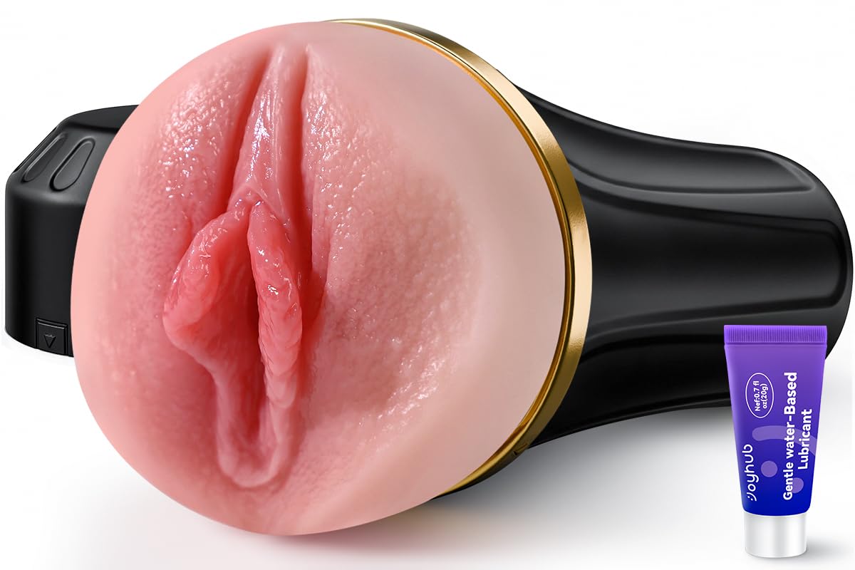 EINSEO Pocket Pussy Male Masturbator, Manual Stroker with 8in Deep Sleeve | Male