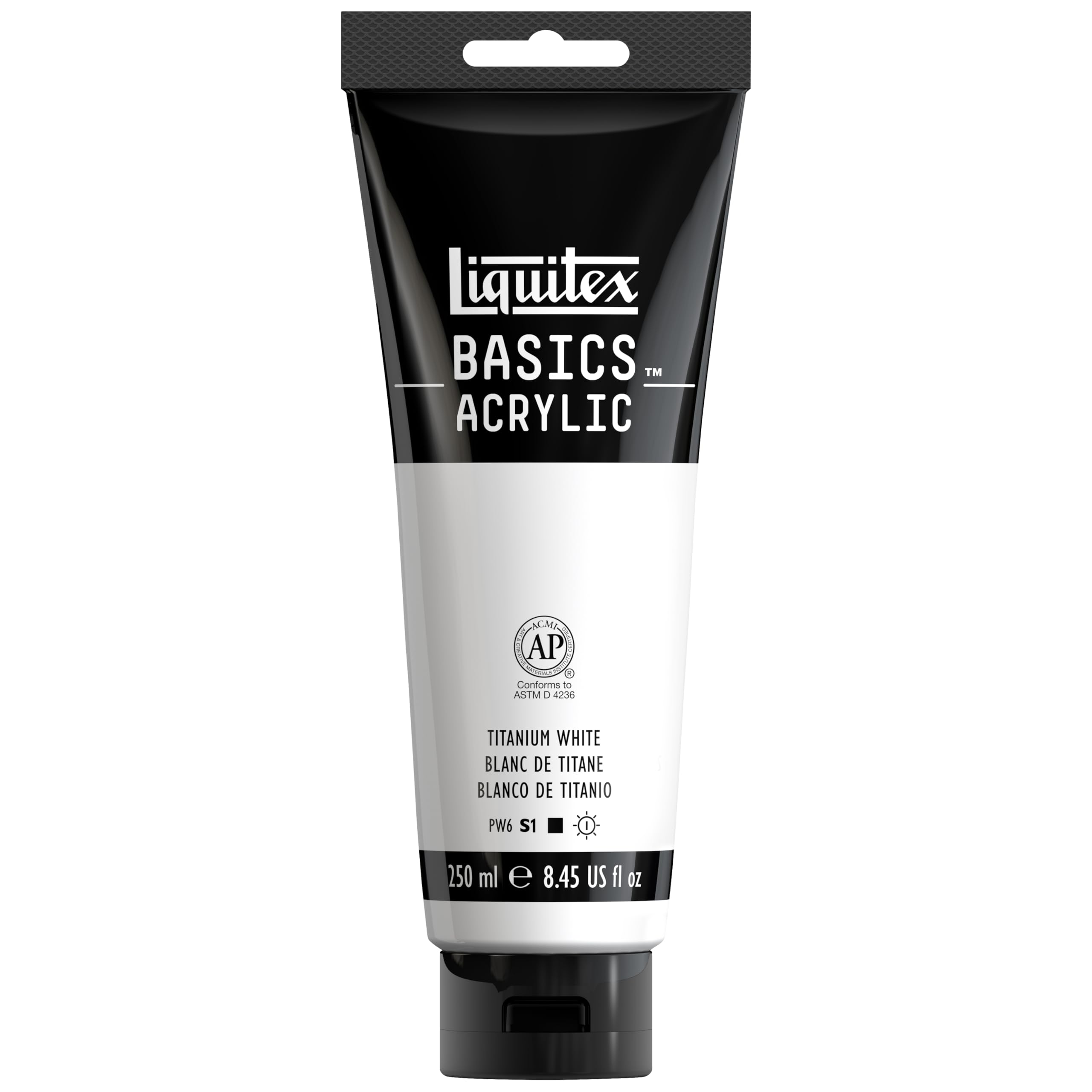 Liquitex BASICS Acrylic Paint, 250ml (8.5-oz) Tube, Titanium White | Medium Visc
